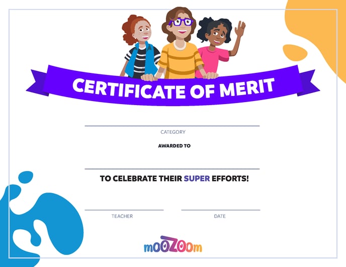 Certificate of Merit (option 2)